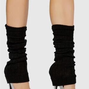 Black Alpaca Leg Warmers